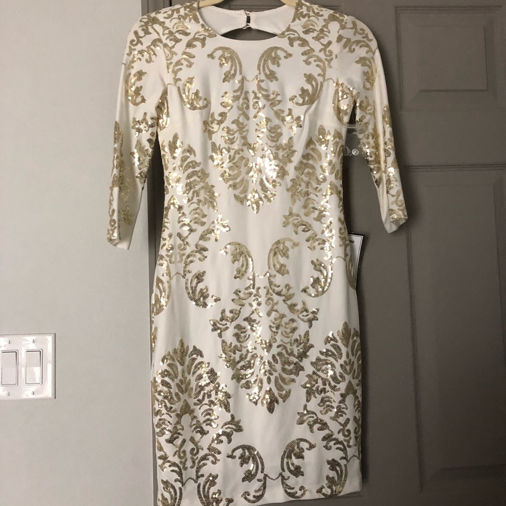 White sequin dress